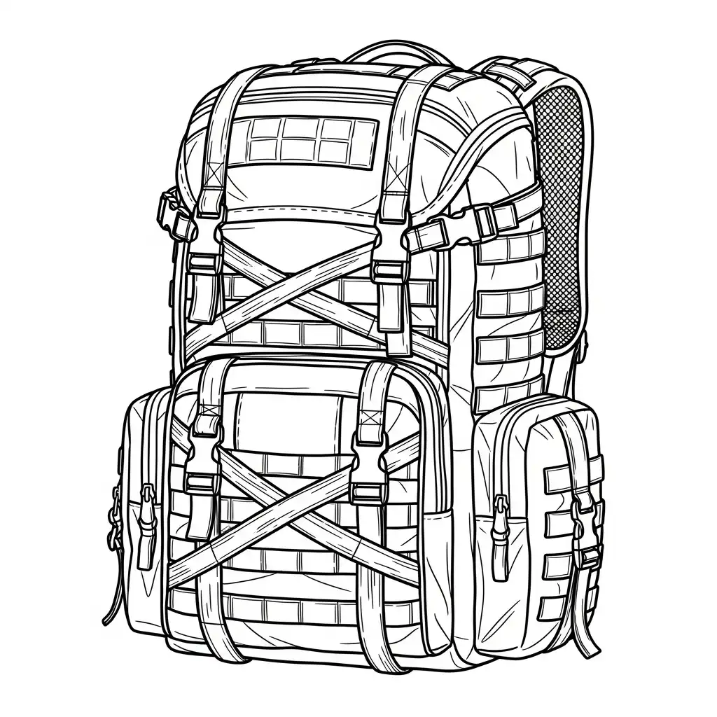 Mochila para colorear para niños para imprimir 4