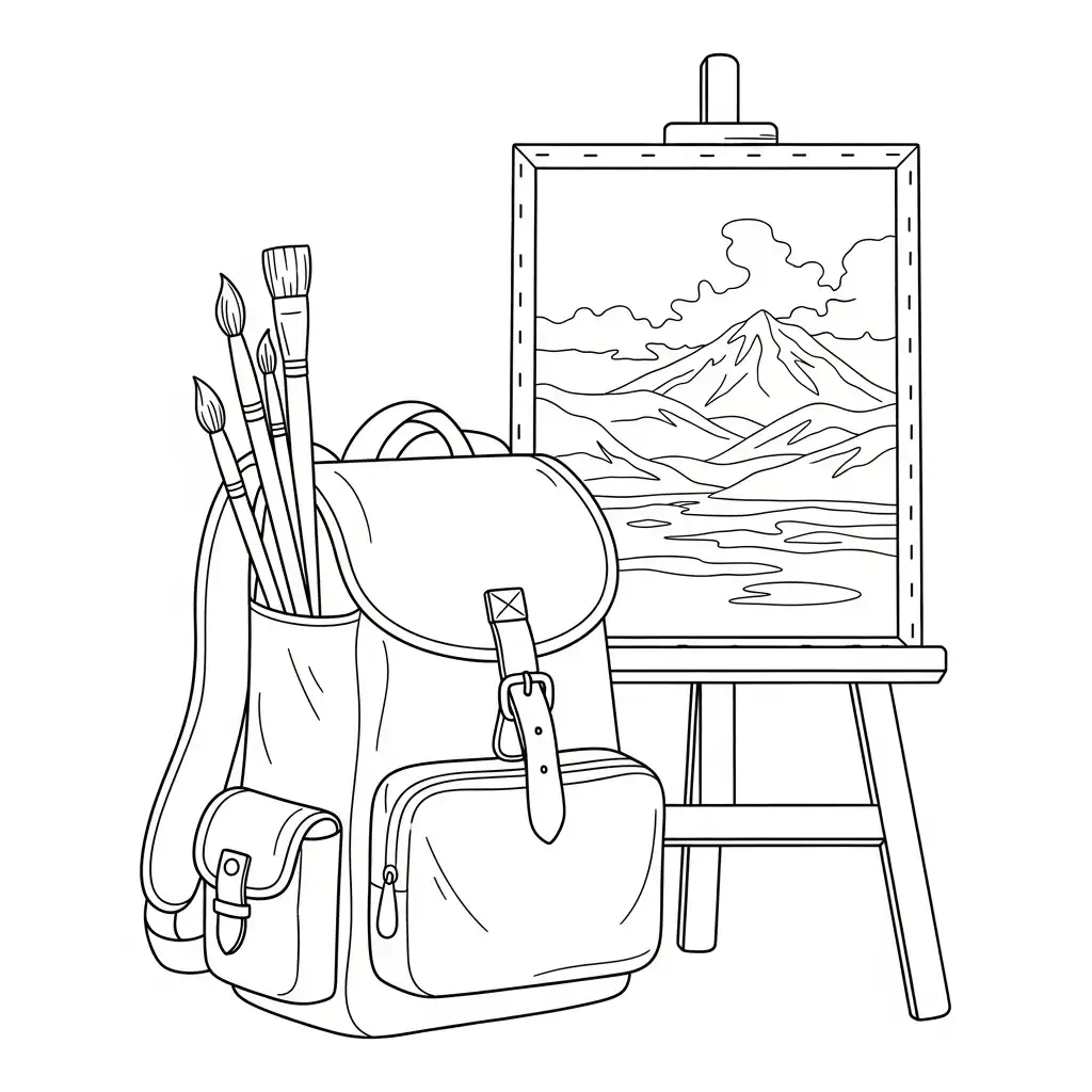 Mochila para colorear para primaria