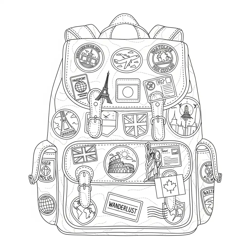 Mochila para colorear para descargar 1