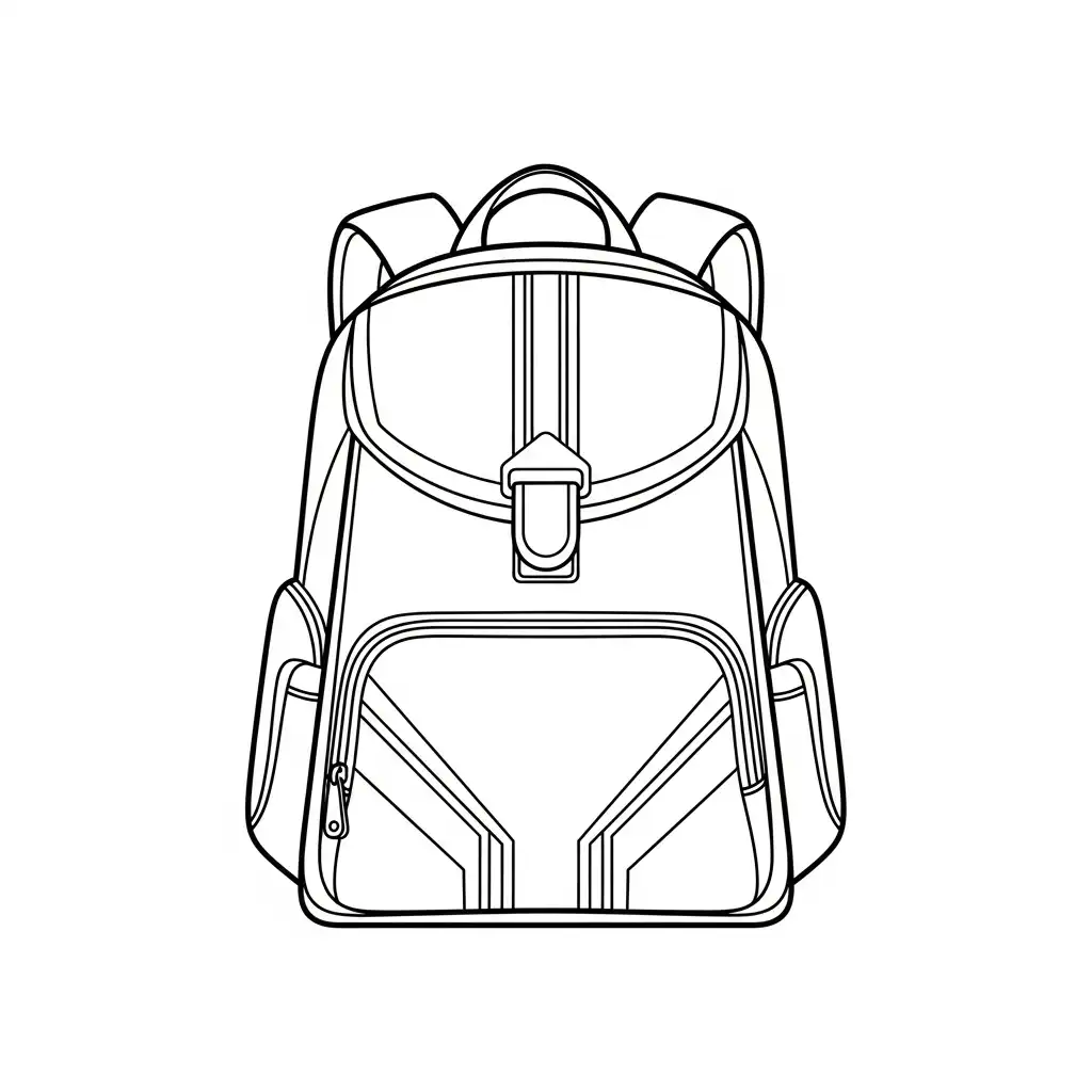 imprimir Mochila para colorear para niño 1