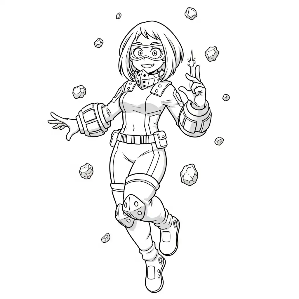 My Hero Academia para colorear para imprimir para niño de 8 años