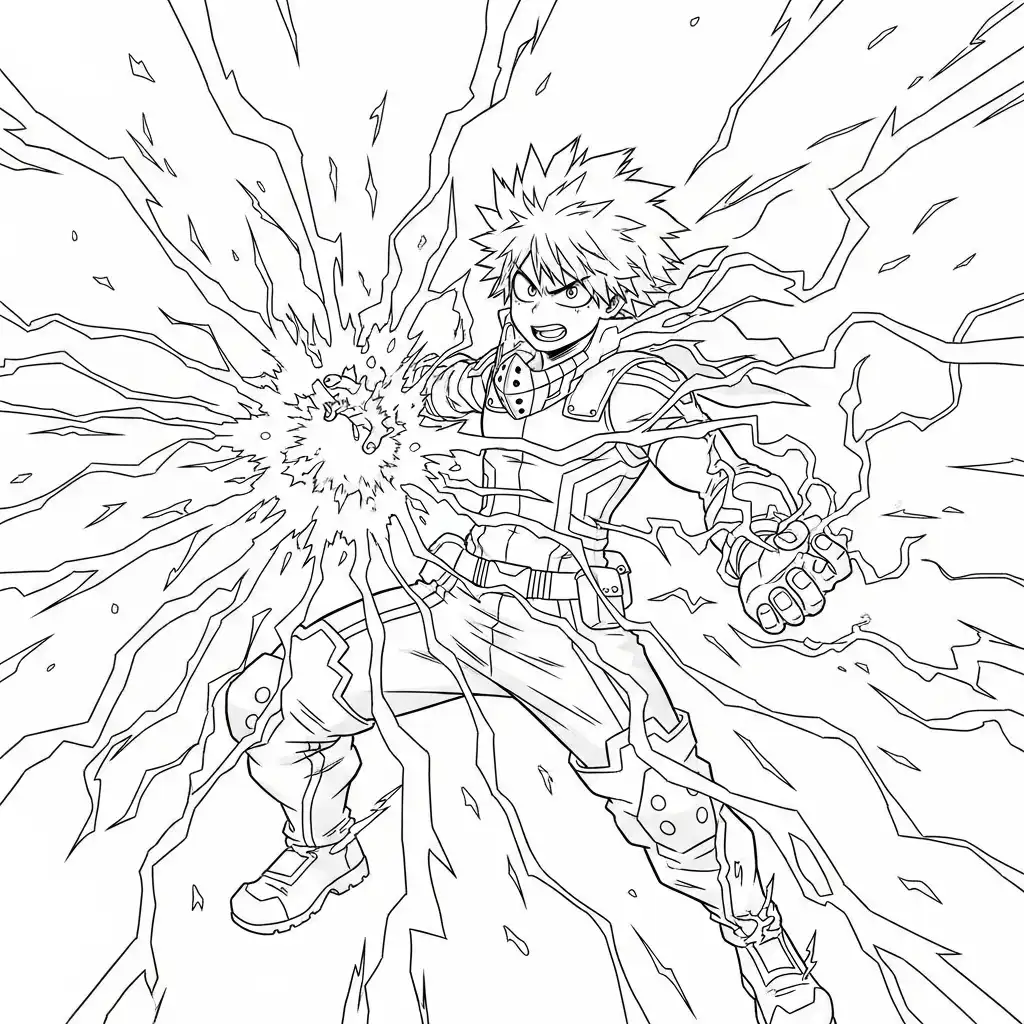 imagen para colorear My Hero Academia niño