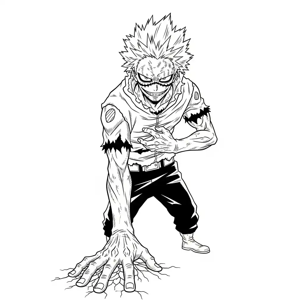 My Hero Academia para colorear y recortar para imprimir