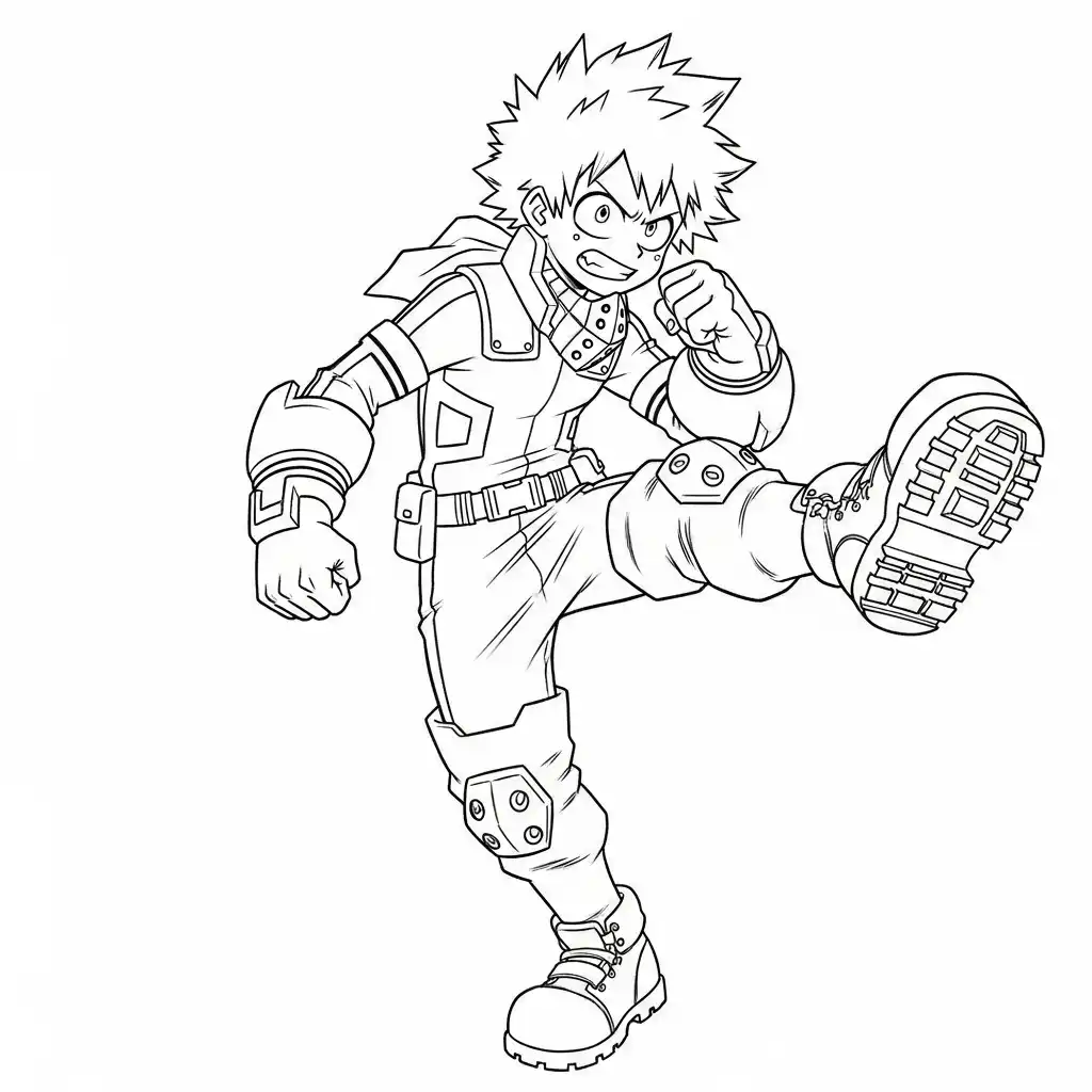 My Hero Academia para colorear para imprimir para niño de 7 años