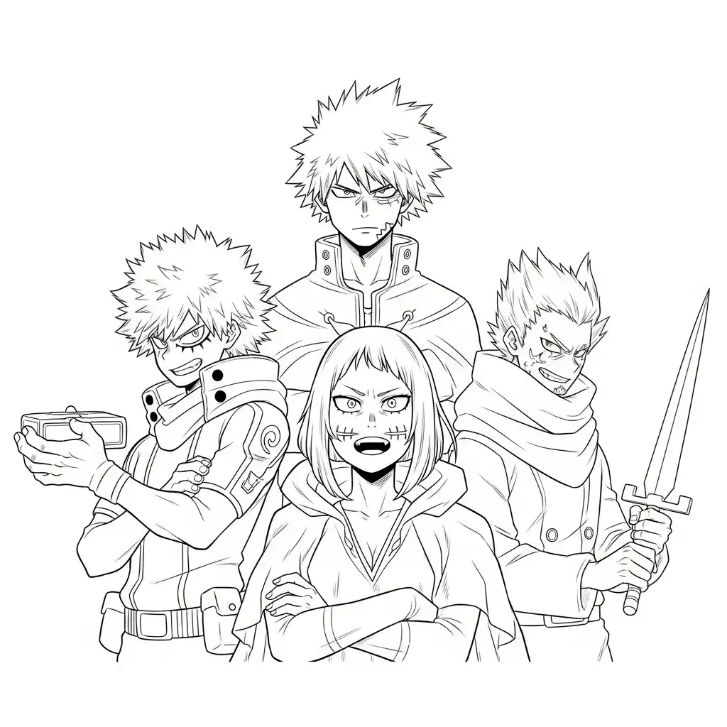 My Hero Academia para colorear para imprimir a4 1