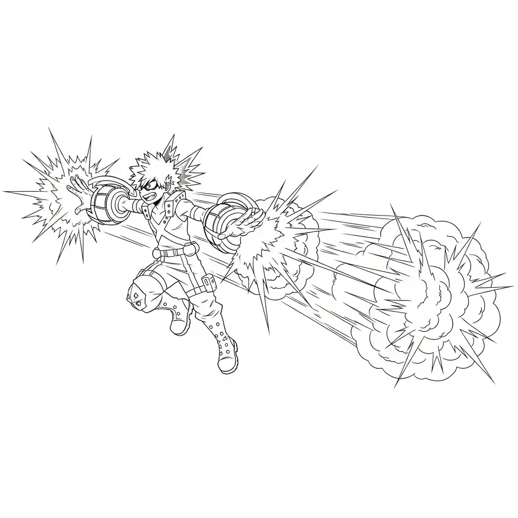 My Hero Academia para colorear y recortar para imprimir gratis