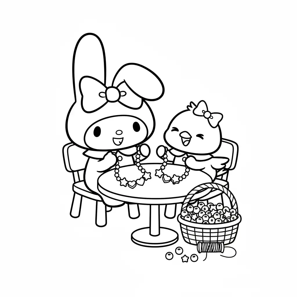 My Melody para colorear para bebé para imprimir