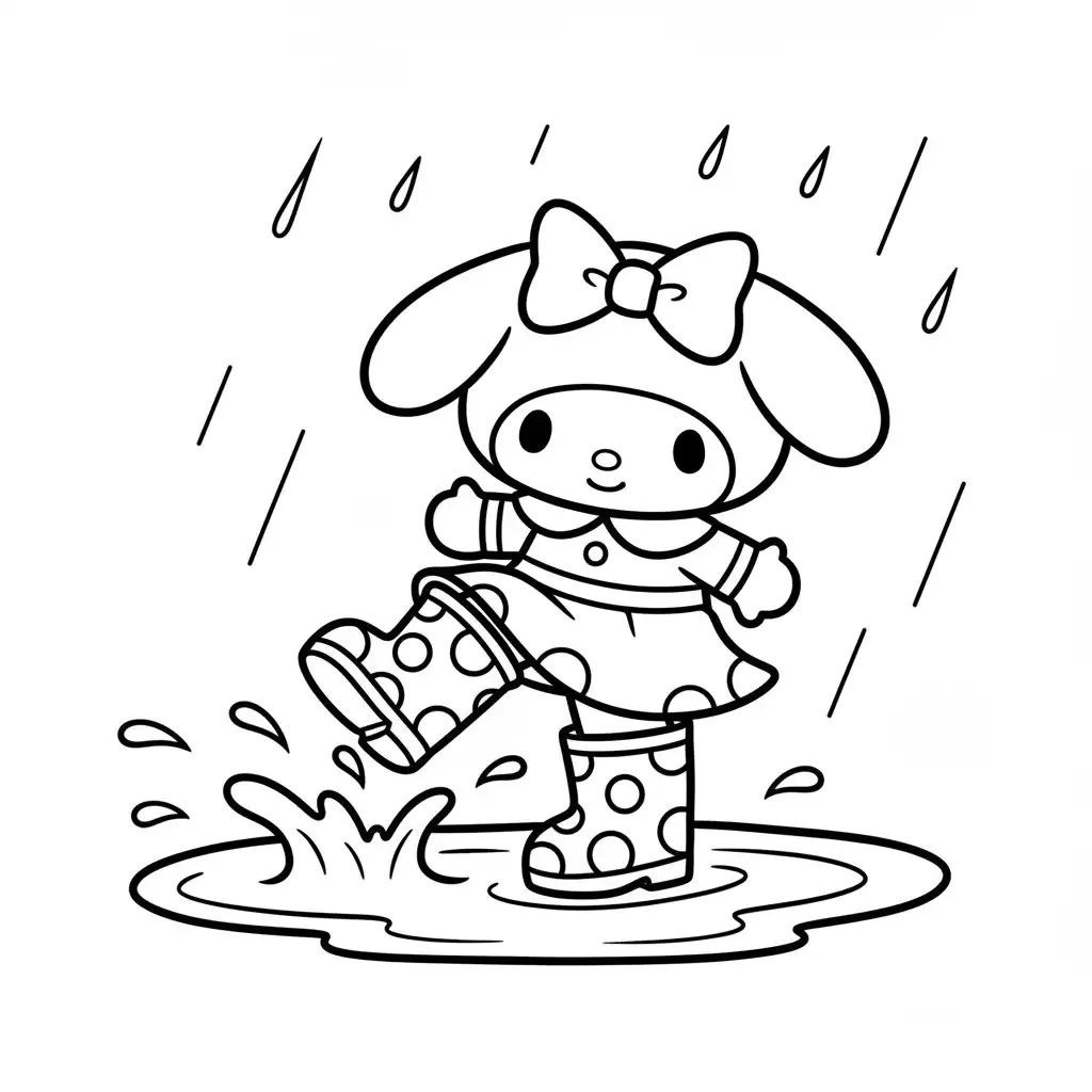 My Melody para colorear para imprimir gratis