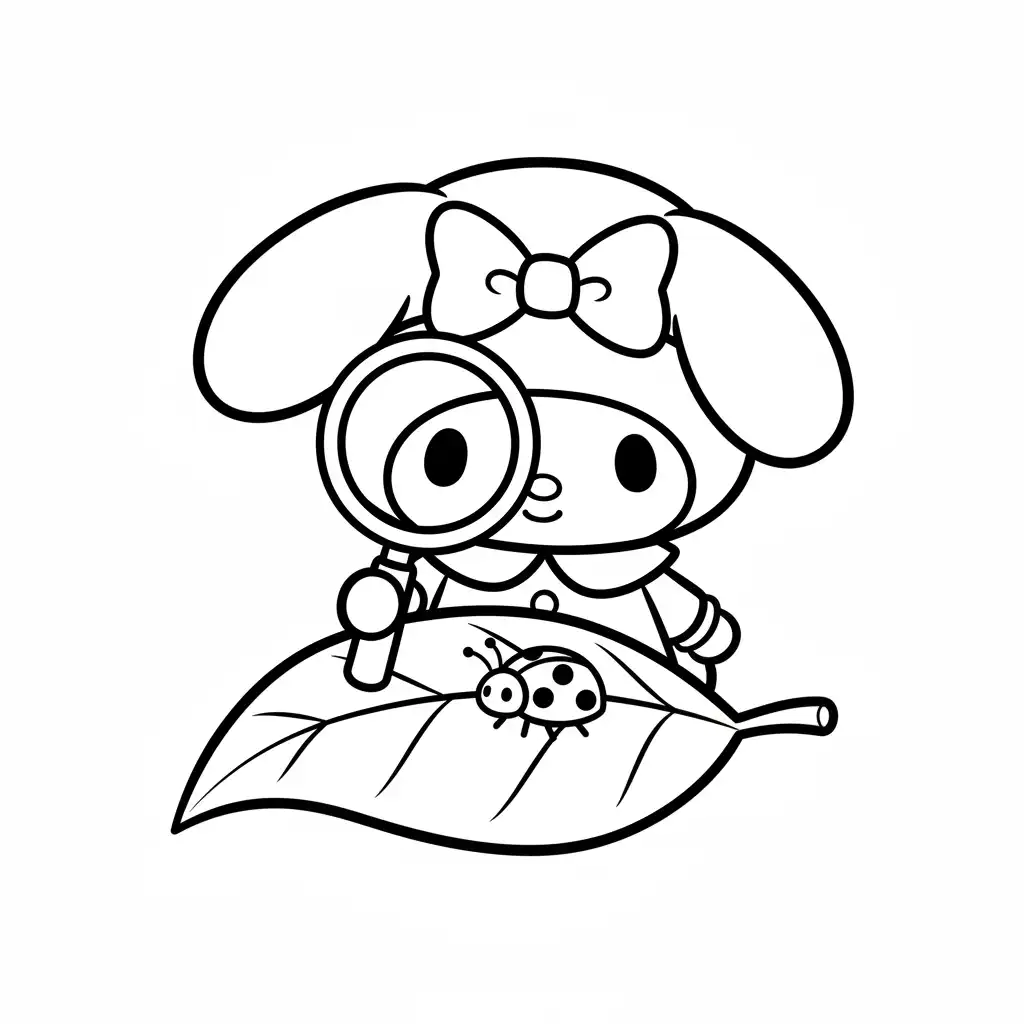 My Melody de niño para colorear para imprimir