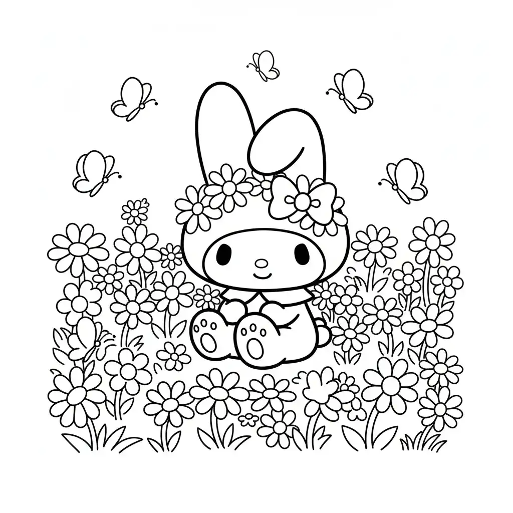 My Melody para colorear de para niños