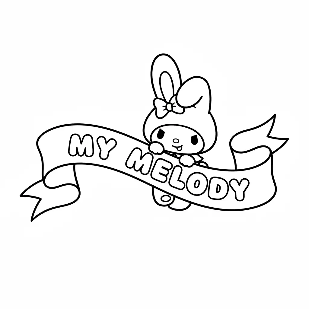 My Melody para colorear para imprimir pdf 1