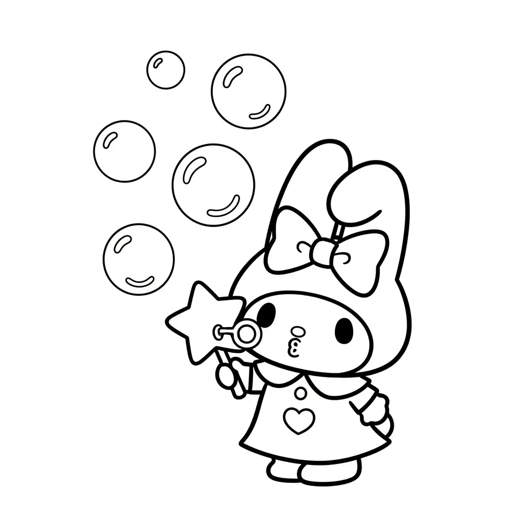 imagen para colorear My Melody niño