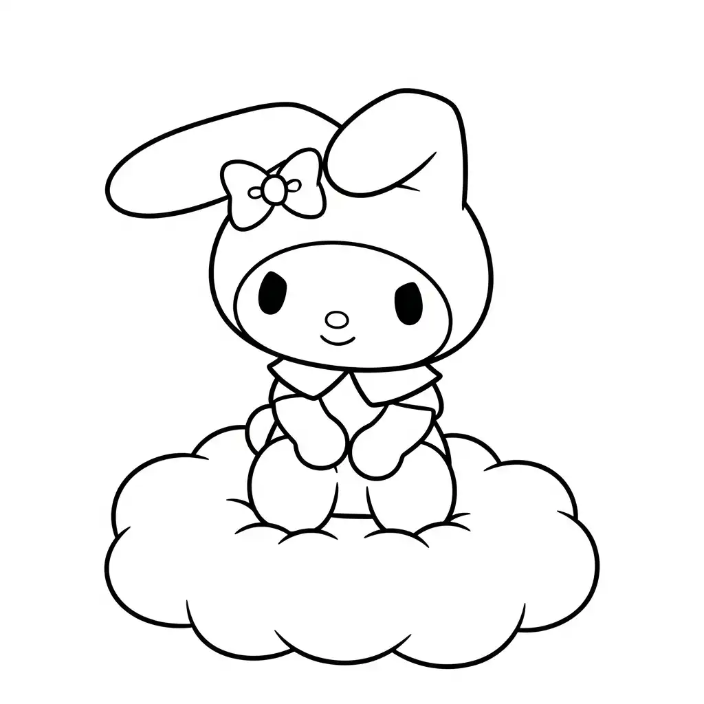 My Melody para colorear para niño de 6 años