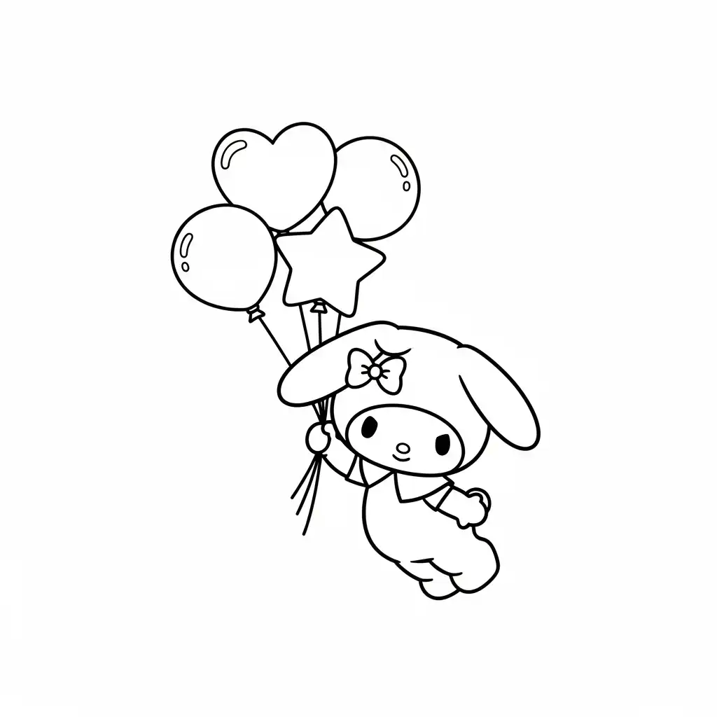 My Melody para colorear para imprimir gratis 4