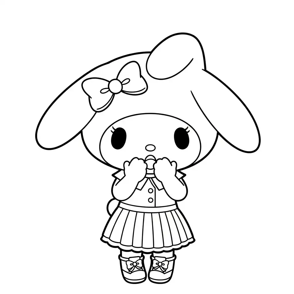My Melody para colorear para imprimir pdf 2