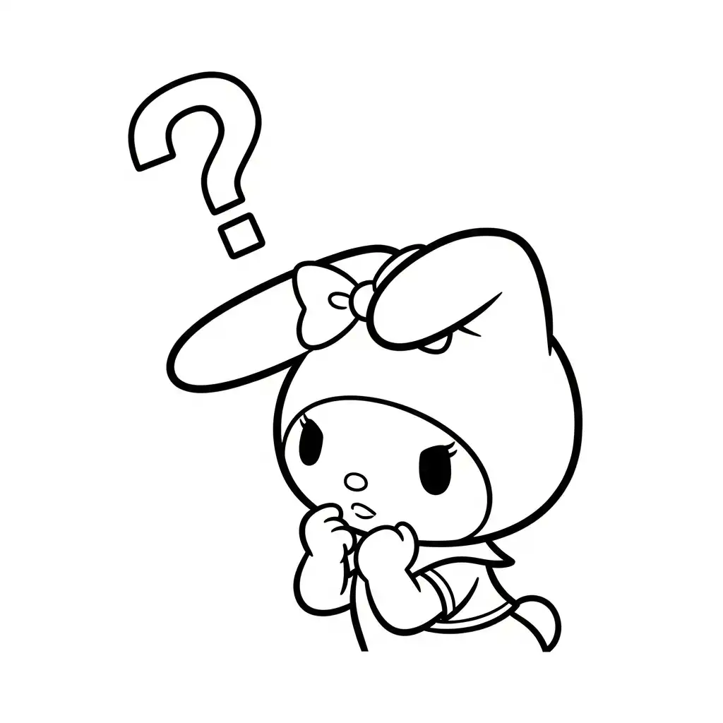 My Melody para colorear para imprimir pdf 3