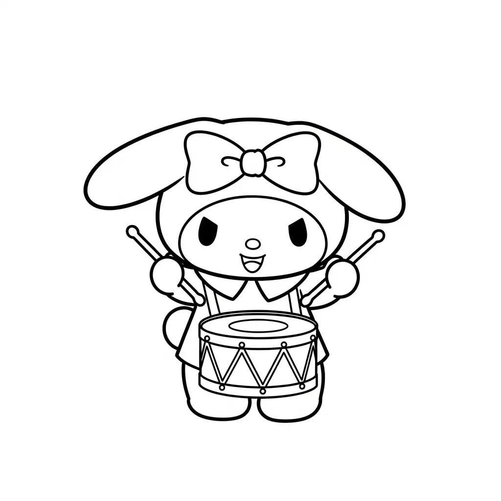 My Melody para colorear para imprimir para niño de 9 años