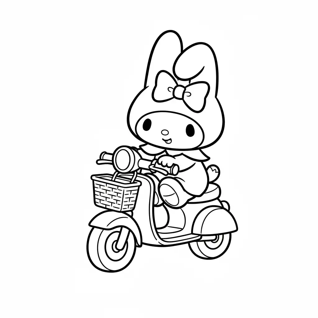 imagen de My Melody para colorear para niño