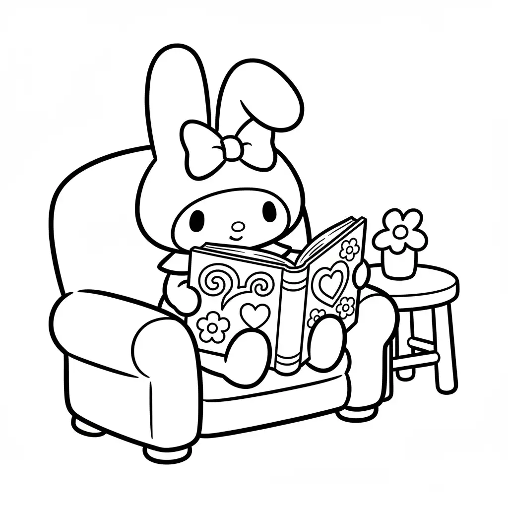 My Melody para colorear para niño de 7 años