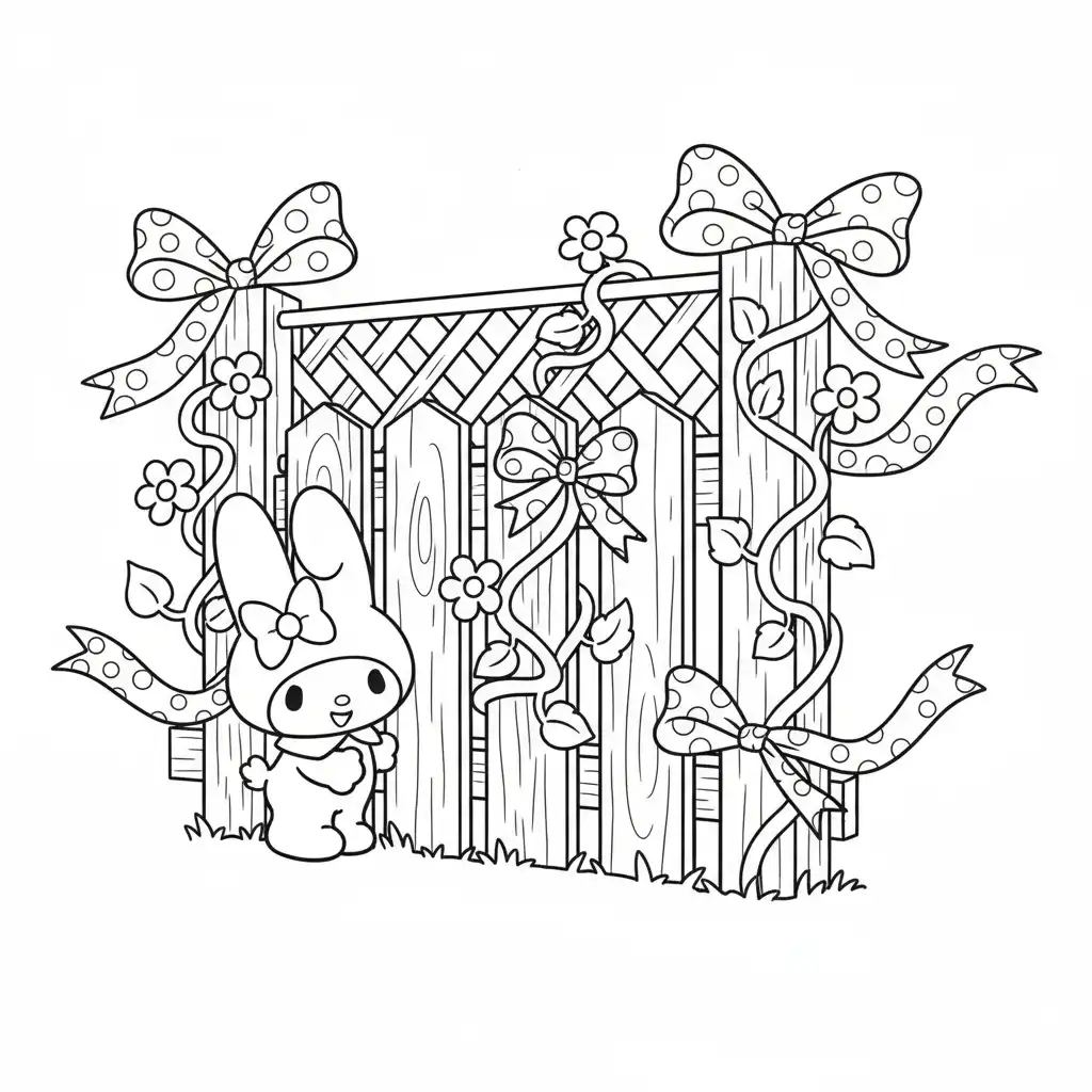 My Melody para colorear para imprimir pdf