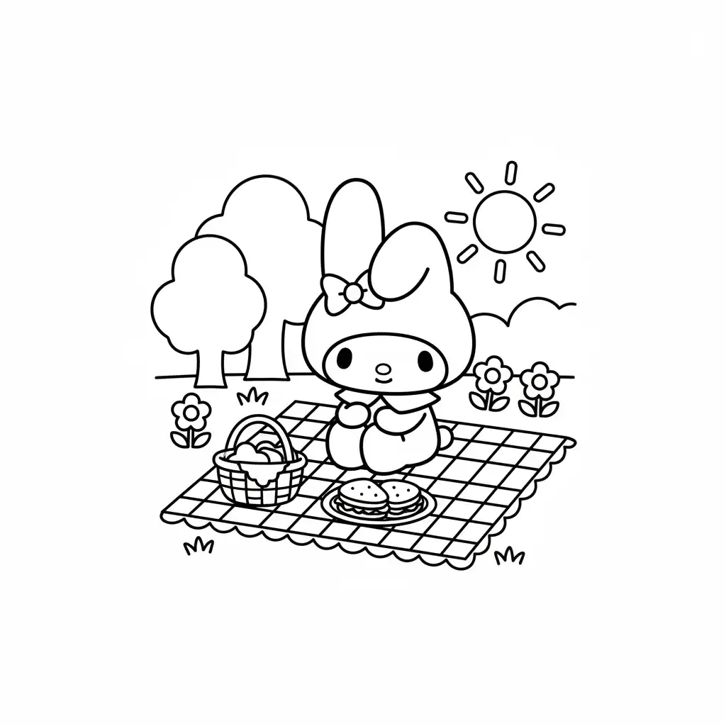 My Melody para dibujar e imprimir