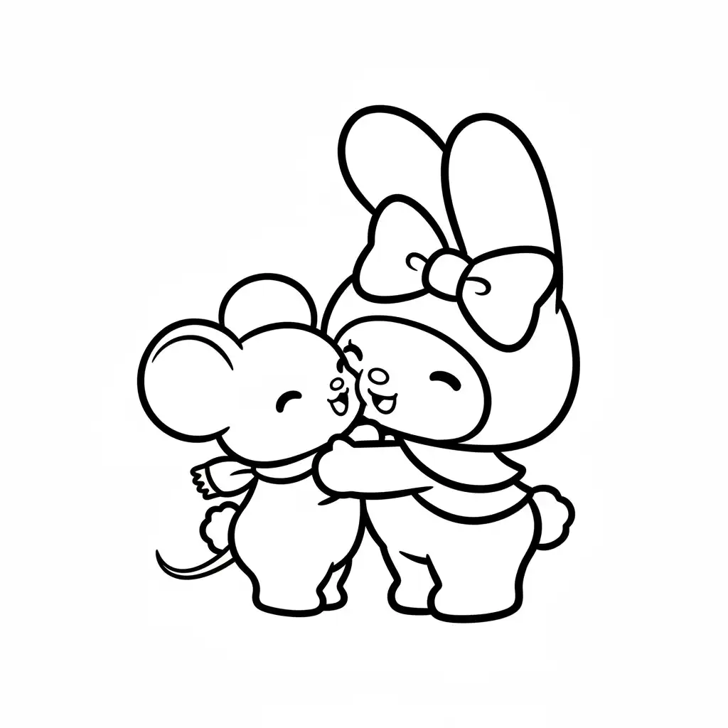 My Melody para colorear para niño de 7 años 1