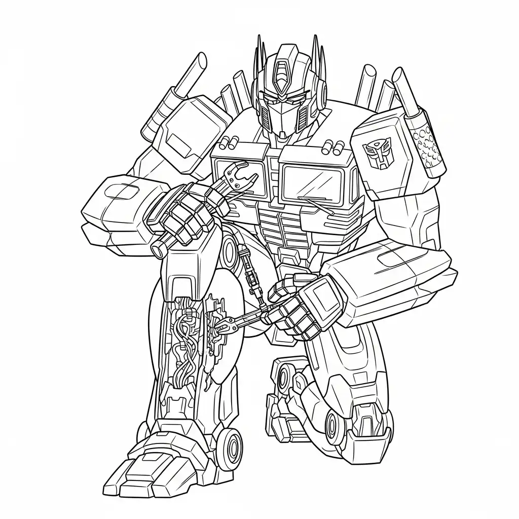 imagen para colorear Optimus Prime niño