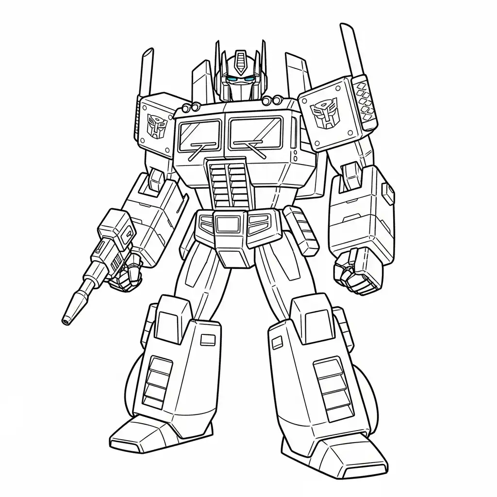 Optimus Prime para colorear para primaria 1