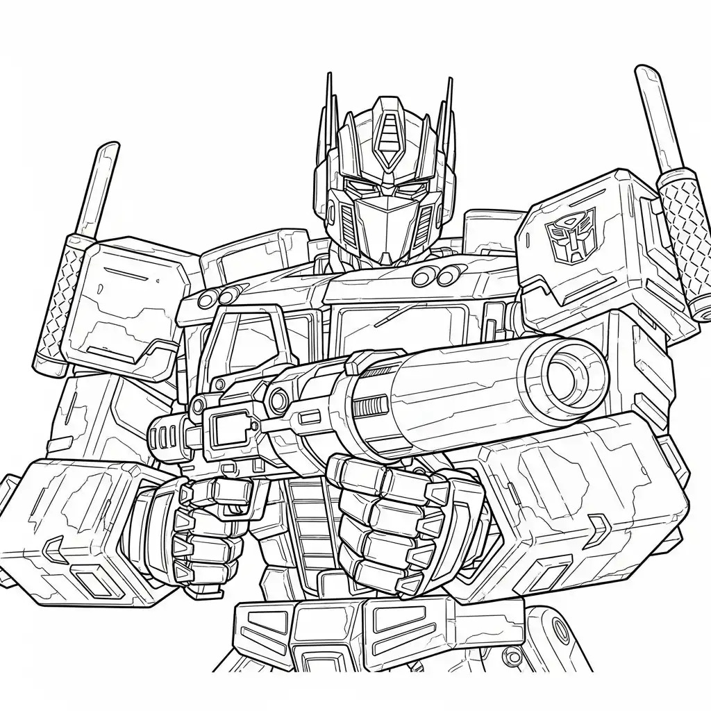 Optimus Prime para colorear para imprimir gratis