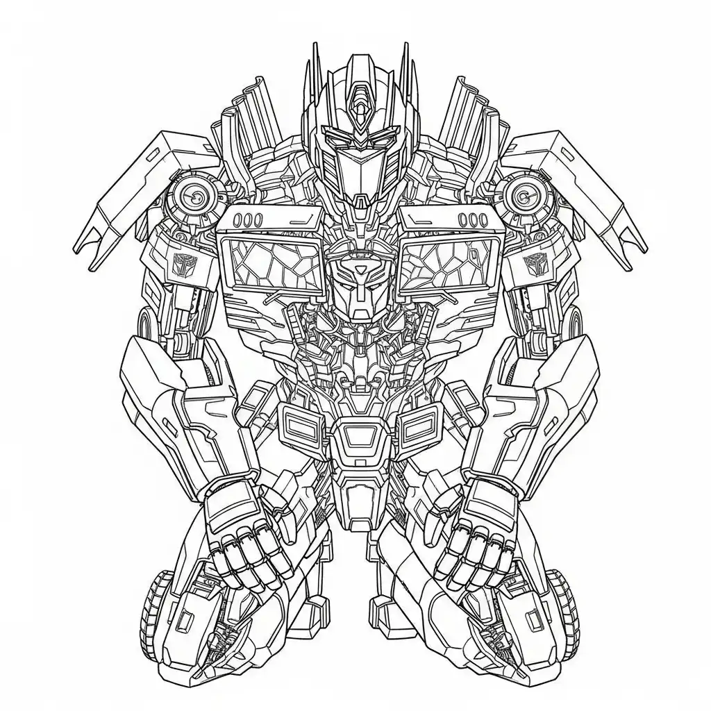 Optimus Prime para colorear para niño de 8 años