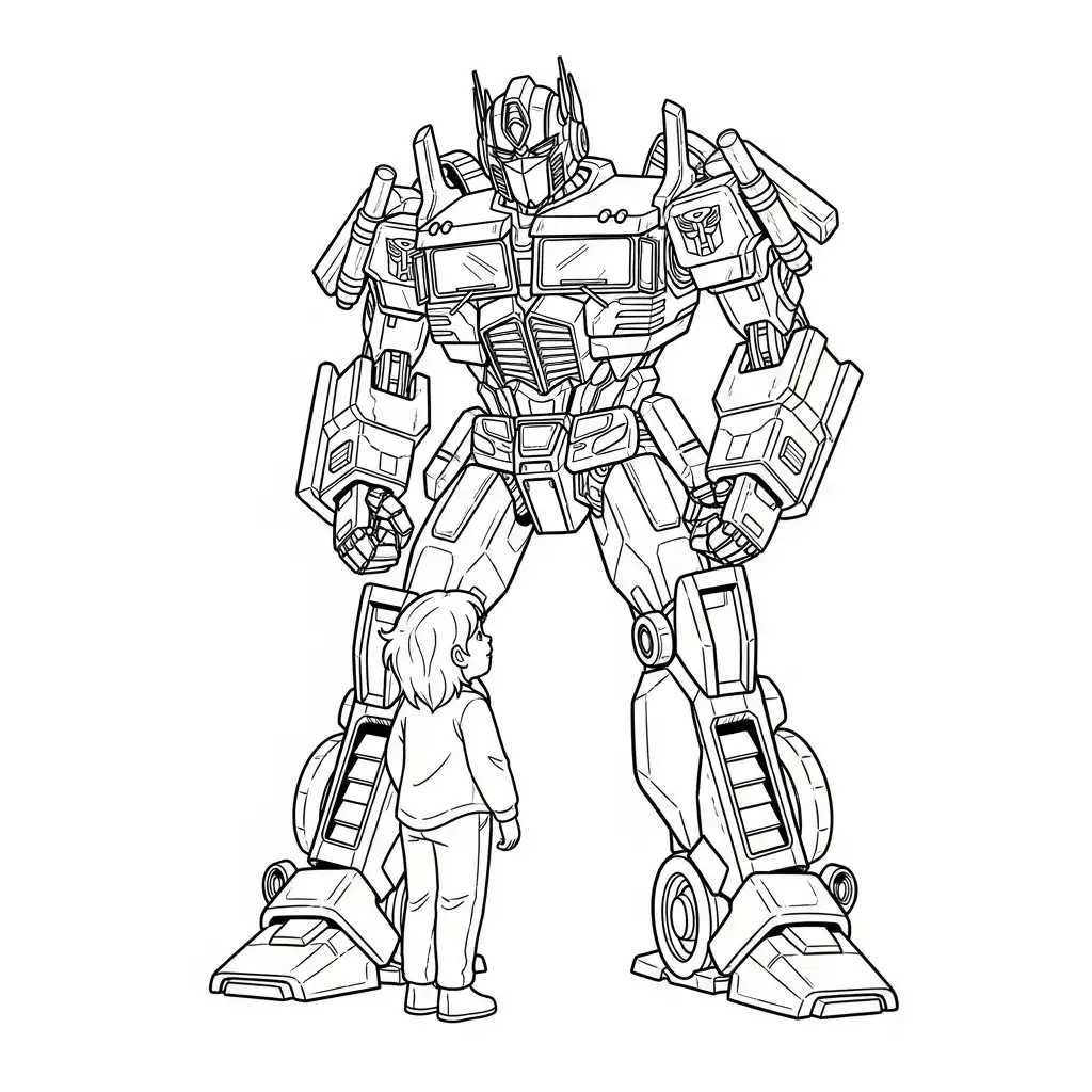 Optimus Prime para colorear gratis para imprimir