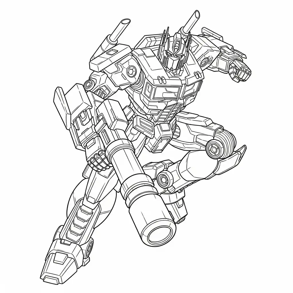 Optimus Prime para dibujar e imprimir