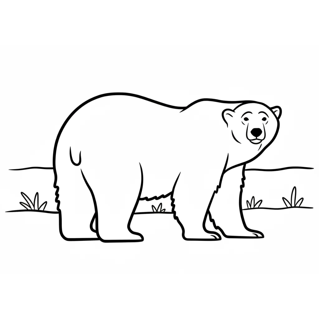 Oso Polar 10 para colorear para imprimir gratis