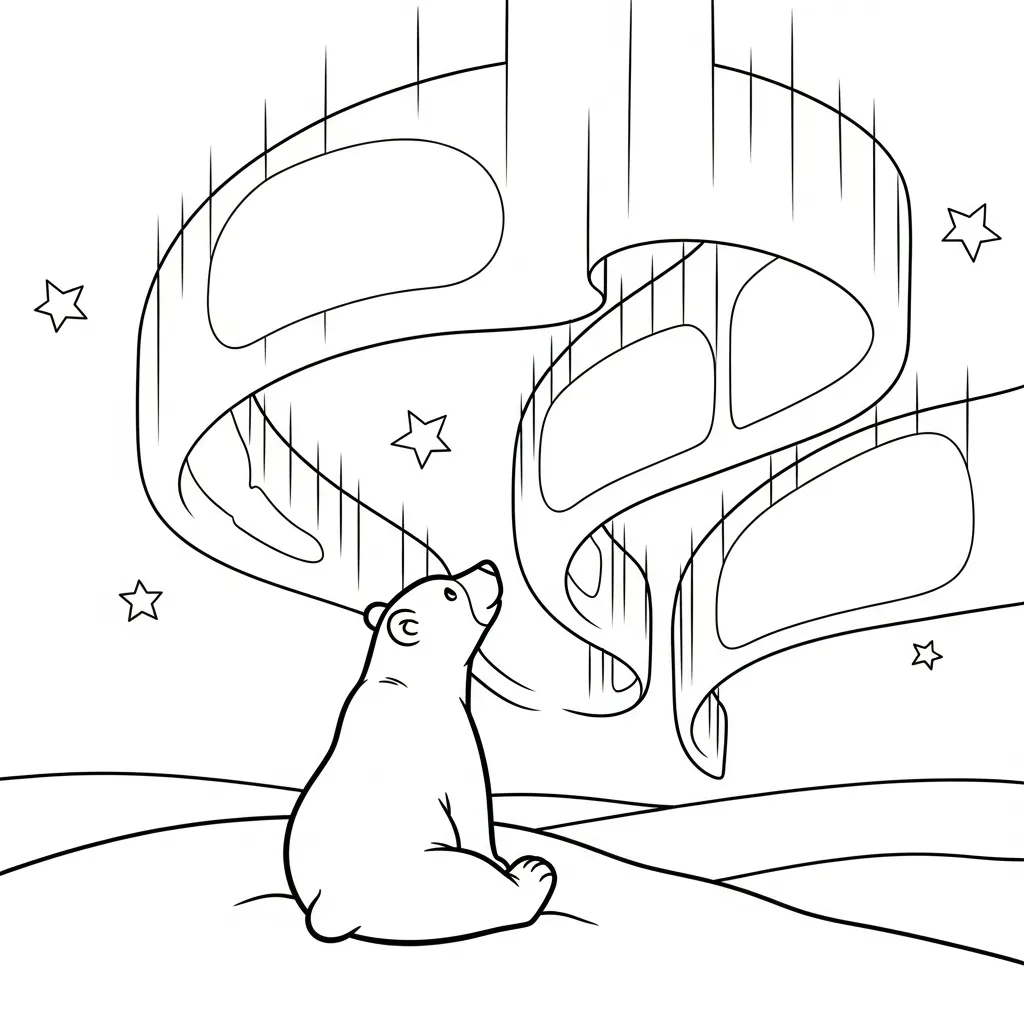 descargar Oso Polar 17 para colorear gratis