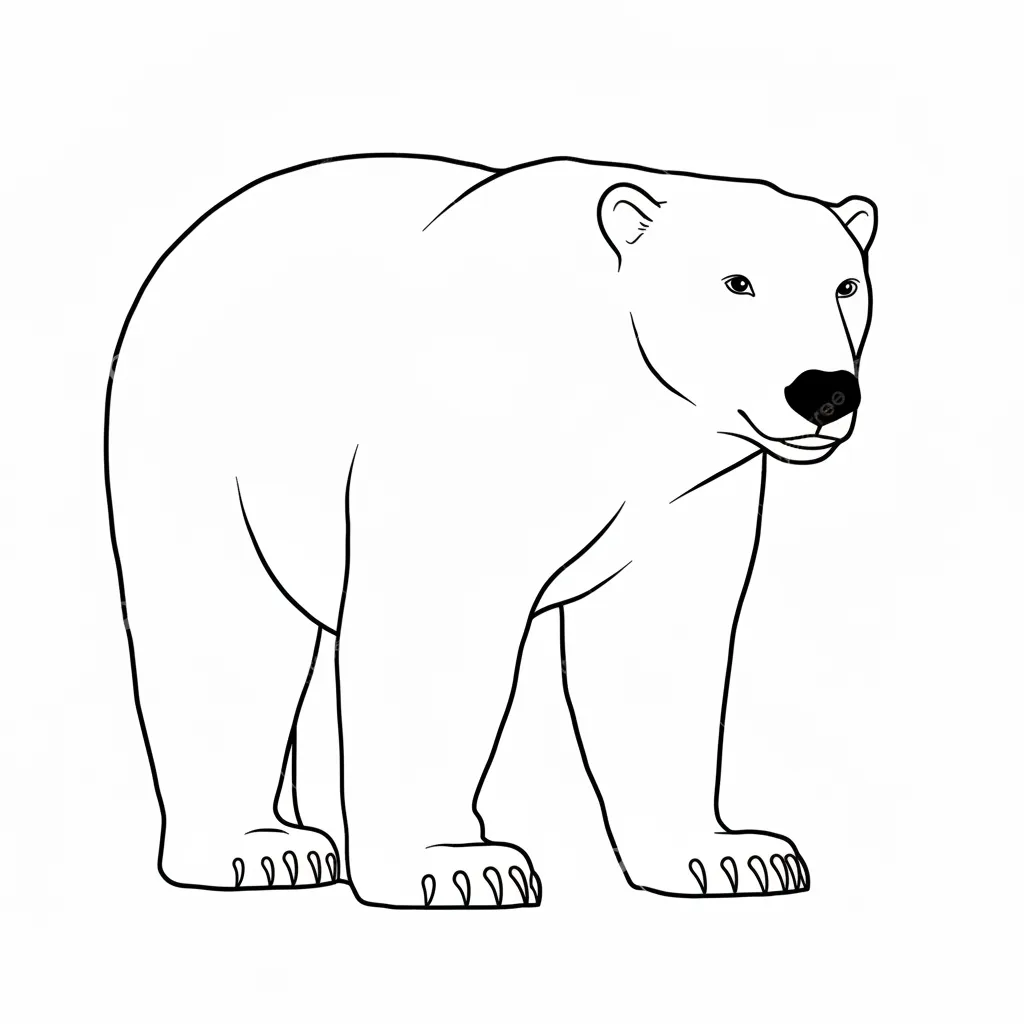 para imprimir Oso Polar 7 para colorear gratis