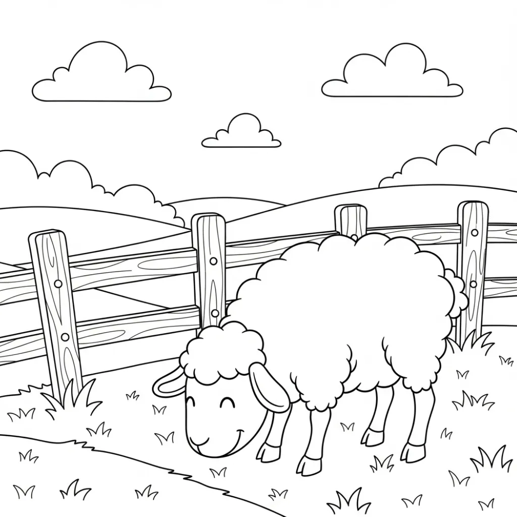 Ovejas 15 para colorear para imprimir para niño de 12 años
