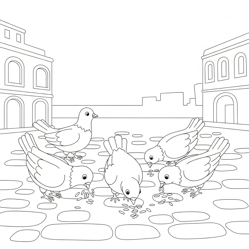 Palomas De La Paz4 para colorear de para niños