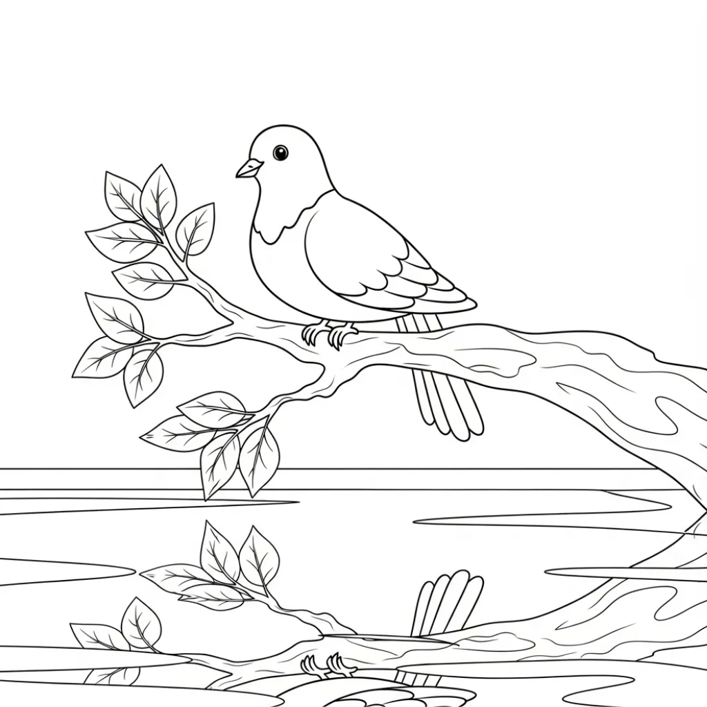 Palomas De La Paz7 de niño para colorear para imprimir