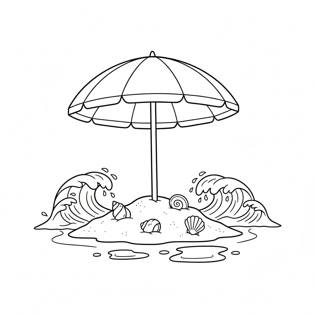 Paraguas 15 para colorear para imprimir