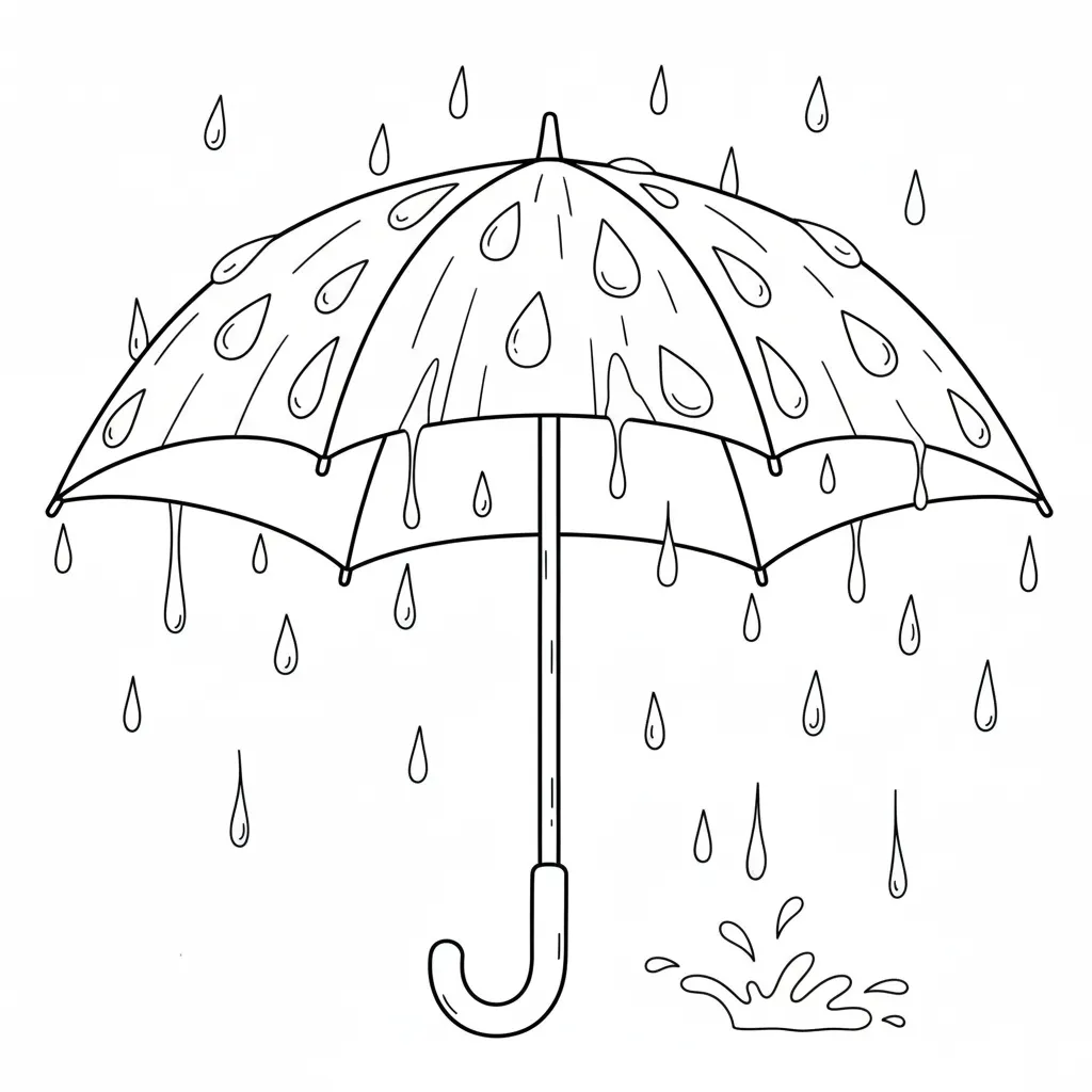 Paraguas 3 para colorear en línea gratis