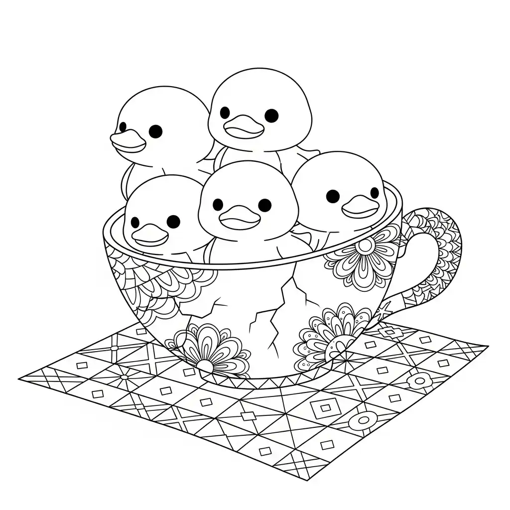 Patos para colorear gratis para niños