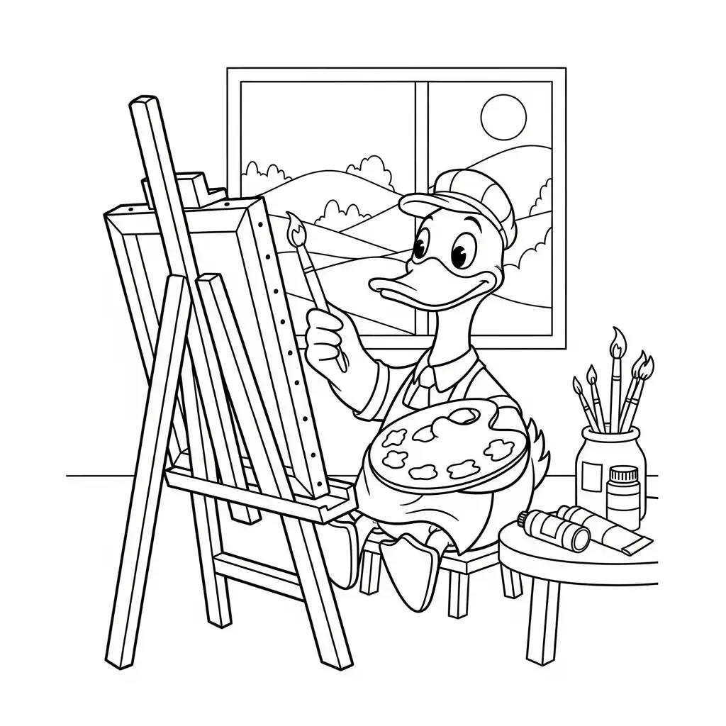 Patos para colorear para imprimir pdf gratis