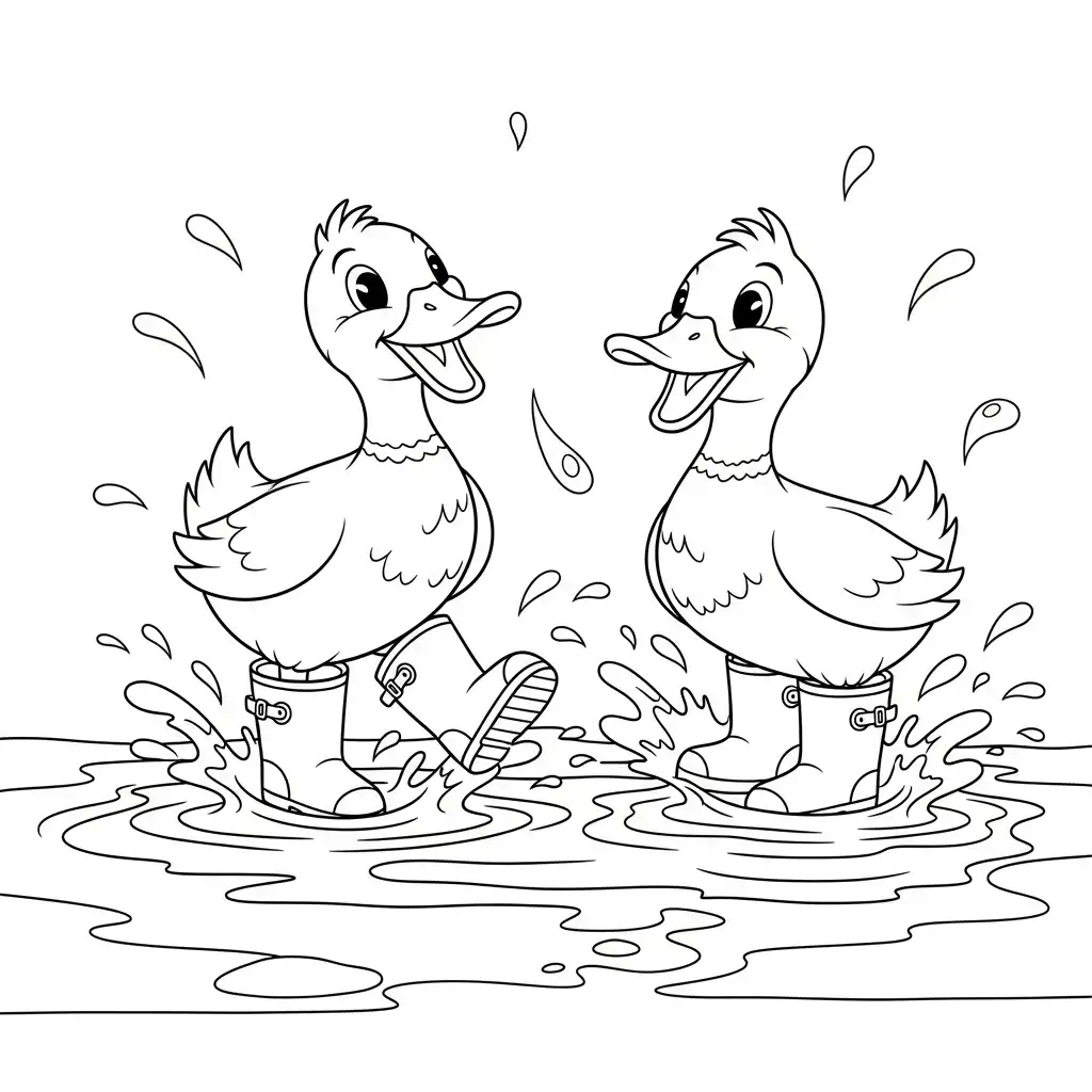 Patos para colorear para imprimir gratis 1