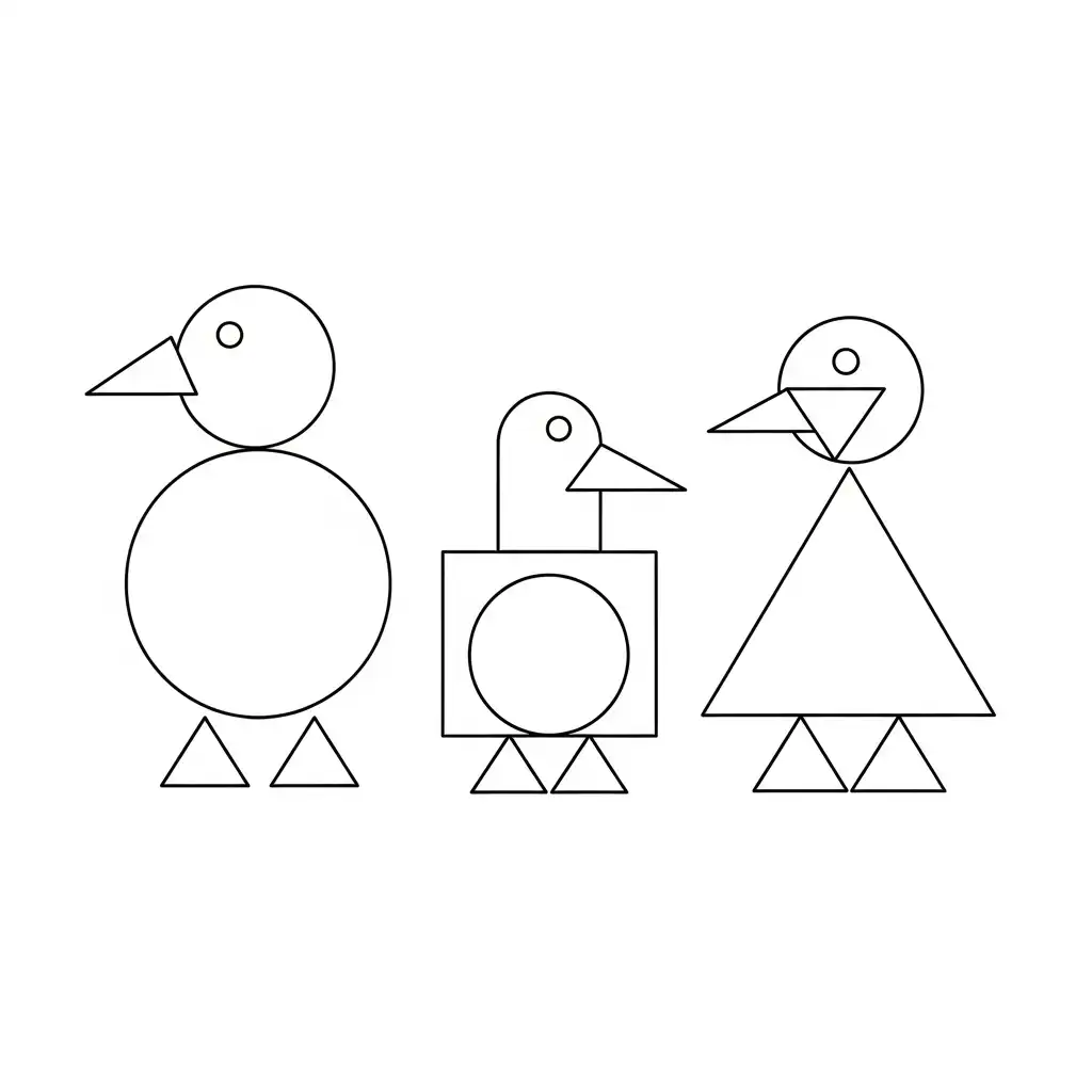 Patos para colorear y aprendizaje