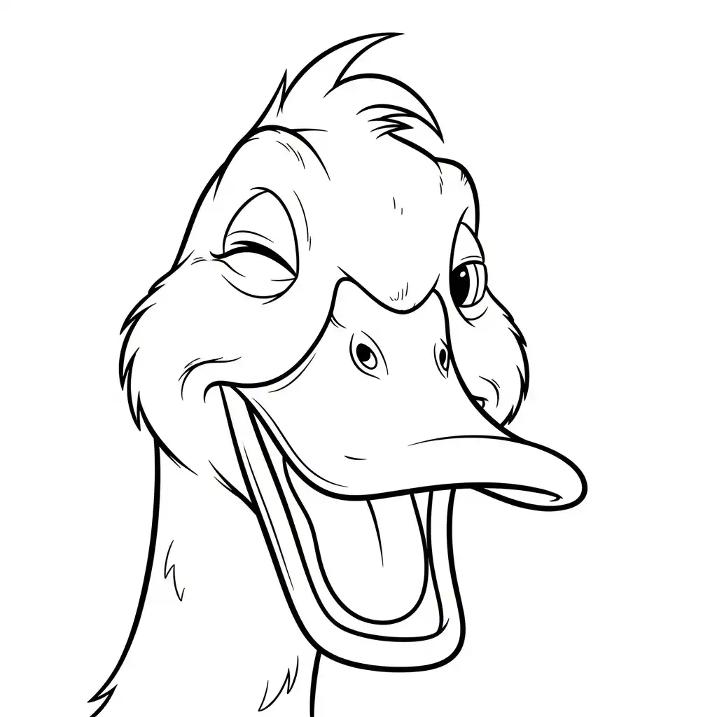 Patos para colorear y dibujo para imprimir