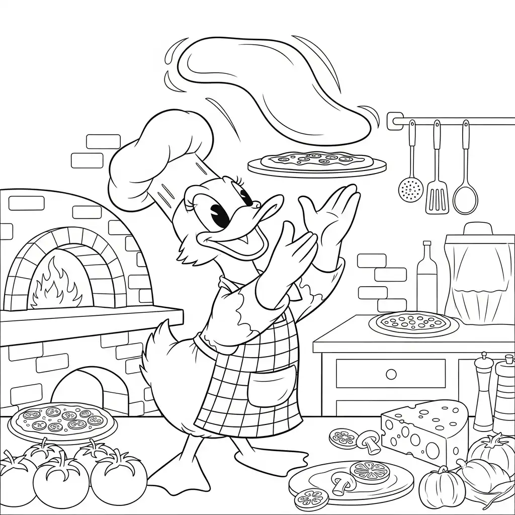 Patos para colorear para niño para imprimir 1