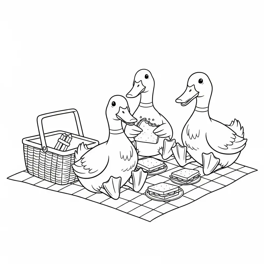 Patos para colorear para imprimir para niño de 4 años 3