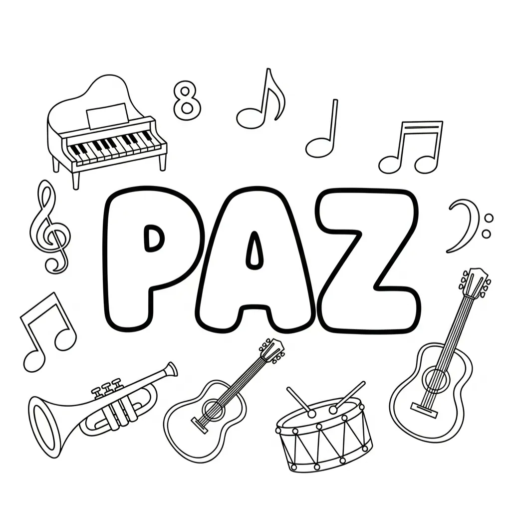 Paz 11 para colorear para imprimir