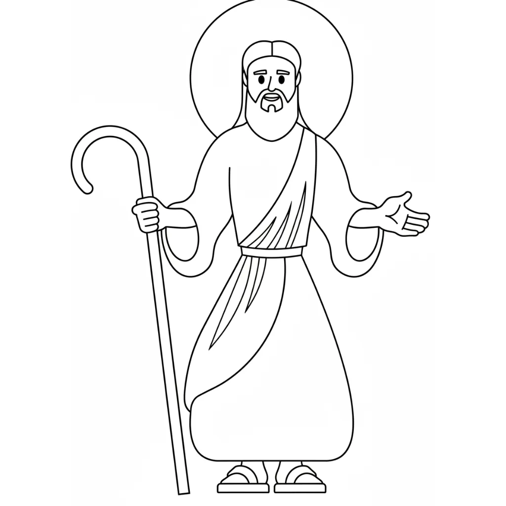 Pentecostés 1 para colorear para niño gratis