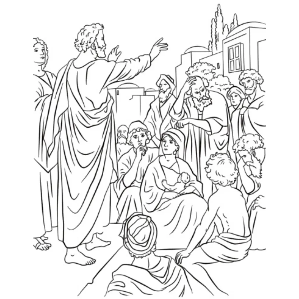 Pentecostés 11 para colorear en línea